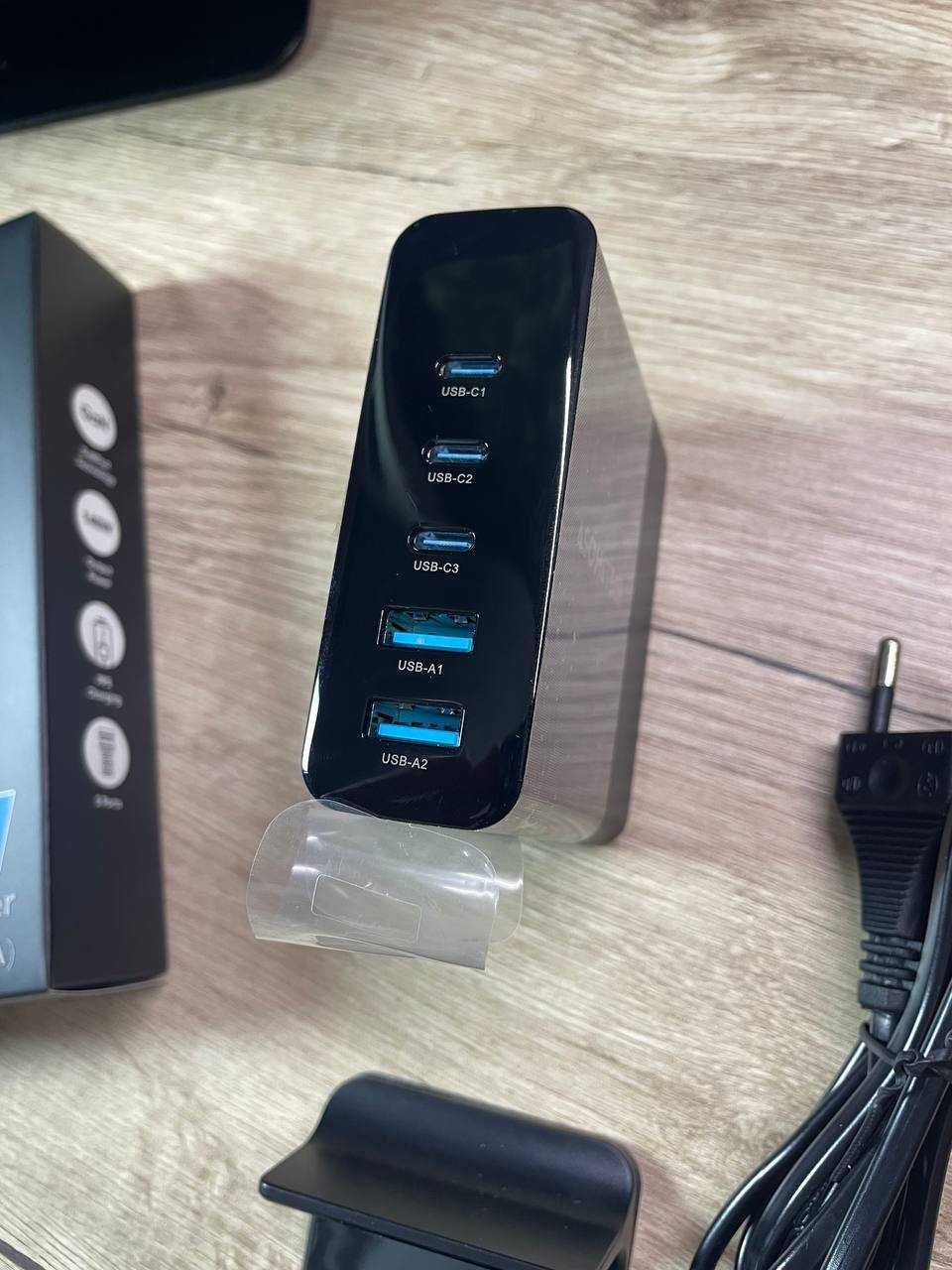 Зарядний пристрій Asometech 140W/240W GaN 140Вт зарядка блок питания