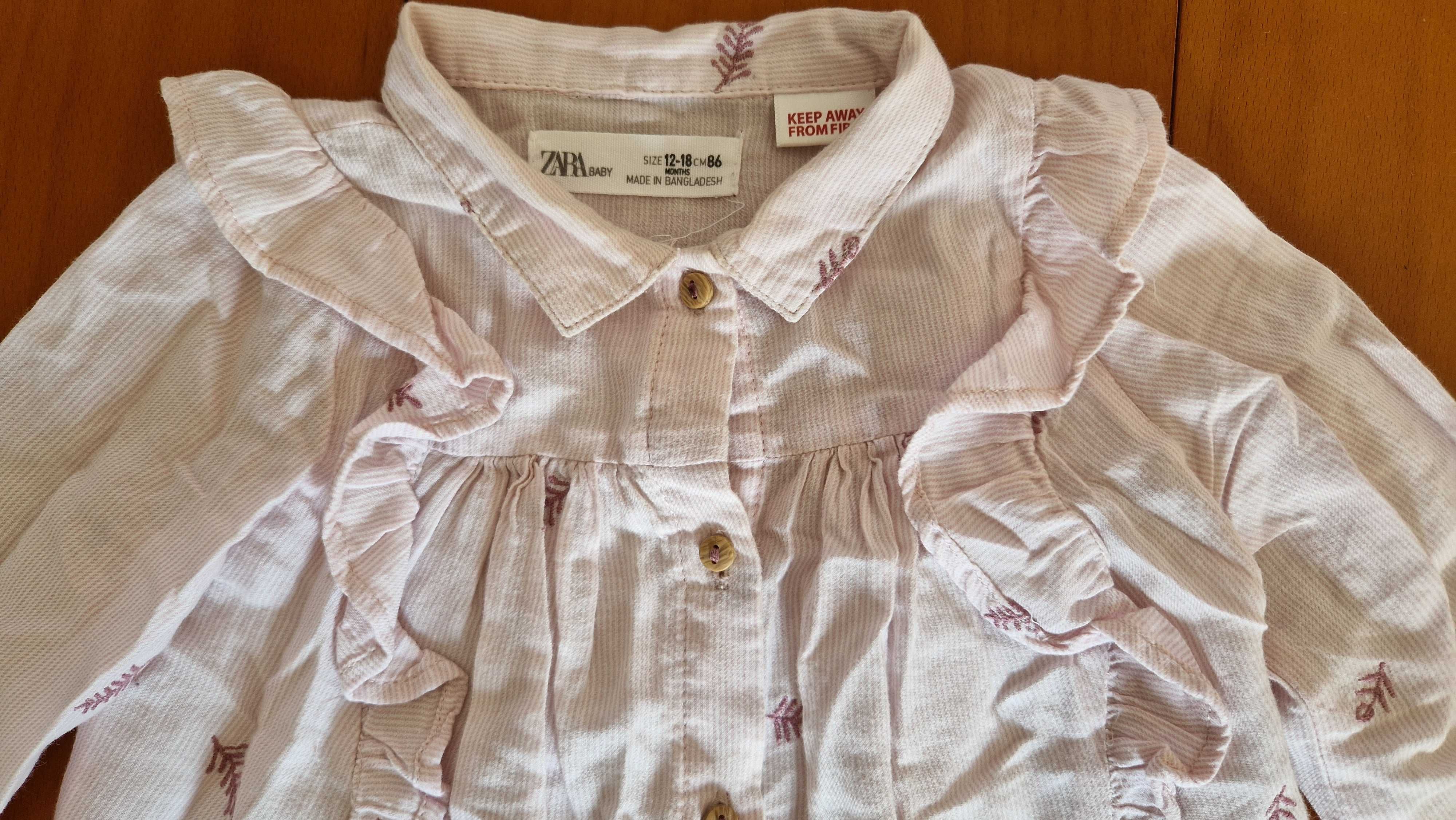 Camisa de Menina Tamanho 12/18 Meses - ZARA