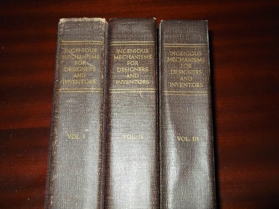 3 volumes do livro" Ingenious Mechanisms for designers and inventors"