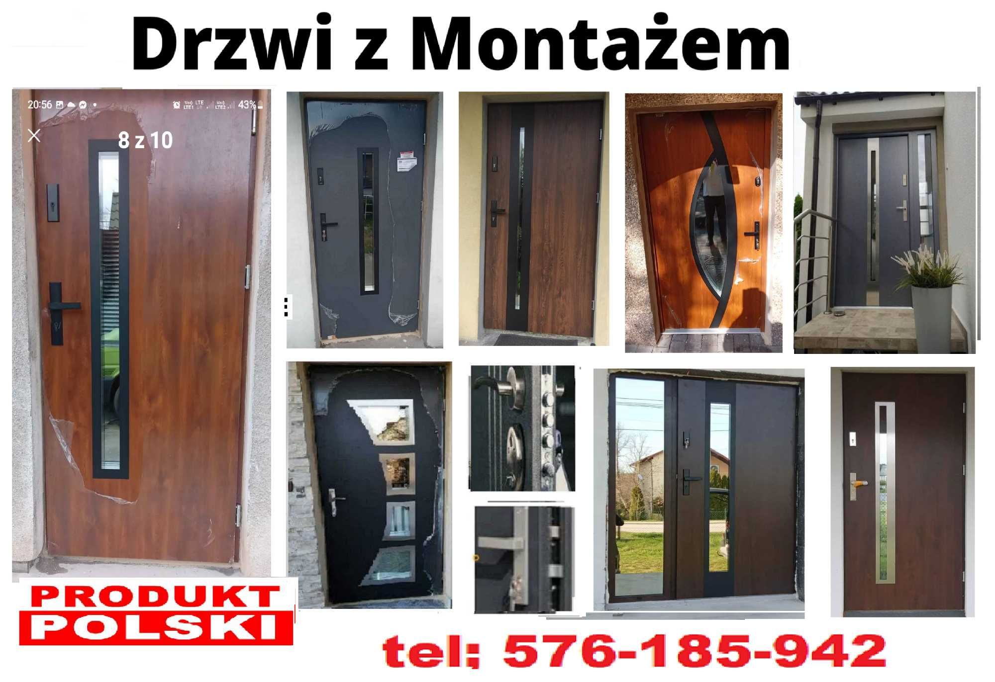 Antywłamaniowe drzwi wejściowe- zewnętrzne z MONTAŻEM, ocieplone