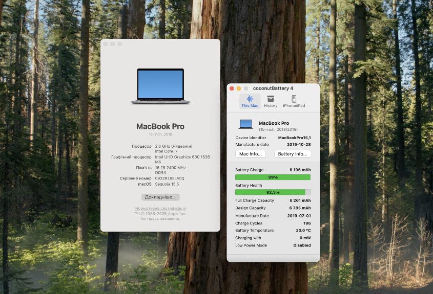 MacBook Pro 15 2019 | i7 2,6Ghz | 16GB | 512GB | 92% Акб!