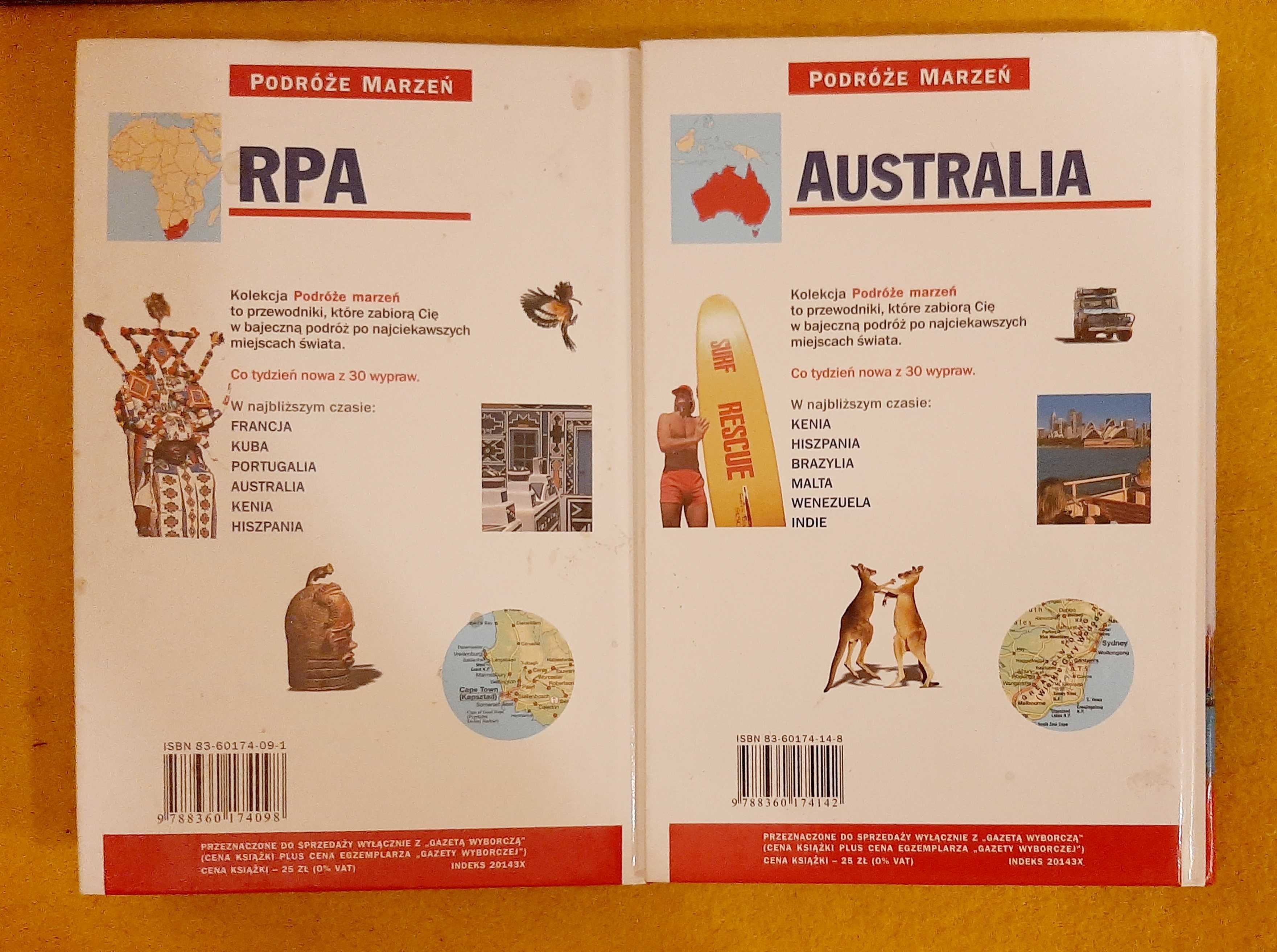 Australia i RPA, książki przewodniki