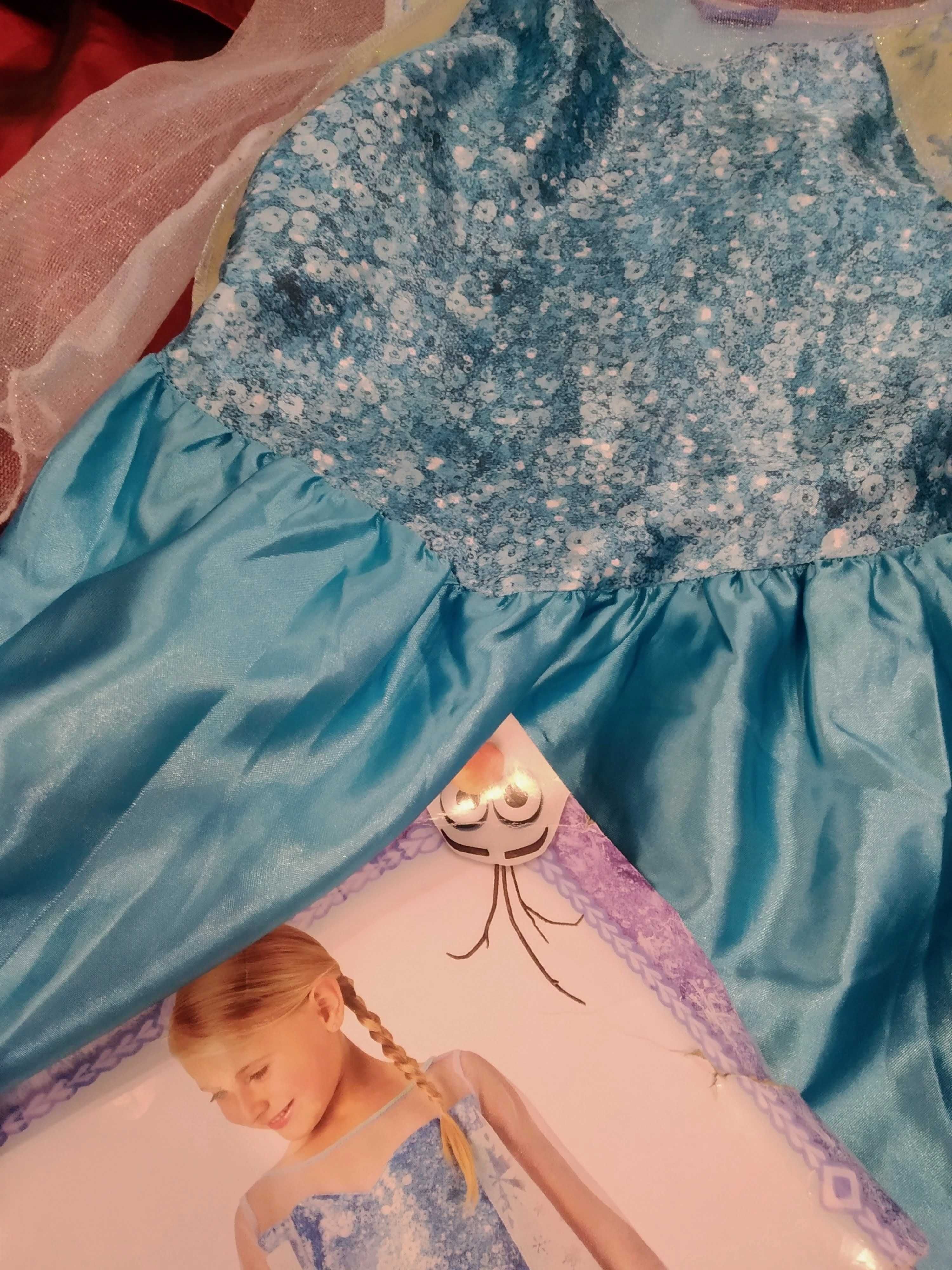 Oportunidade - Fato de Elsa Frozen com capa gelo brilhante - Carnaval