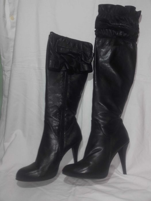 Kozaki damskie na szpilce / PENELOPE VITELLO NERO