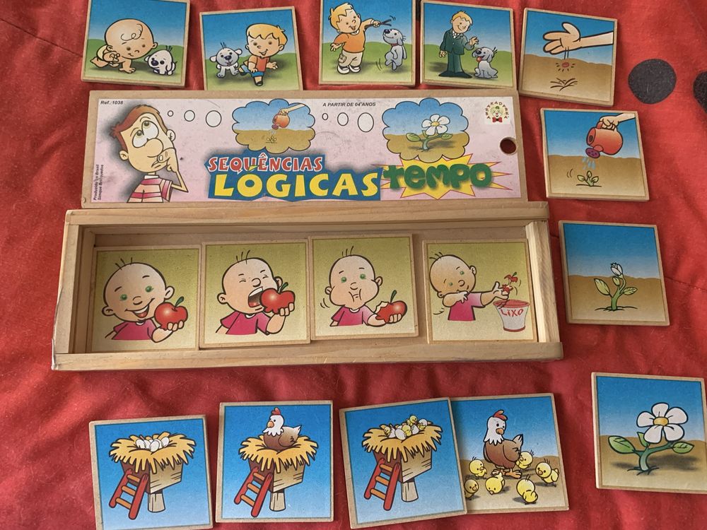 Jogo Sequência Logica tempo de madeira a partir dos 04 anos
