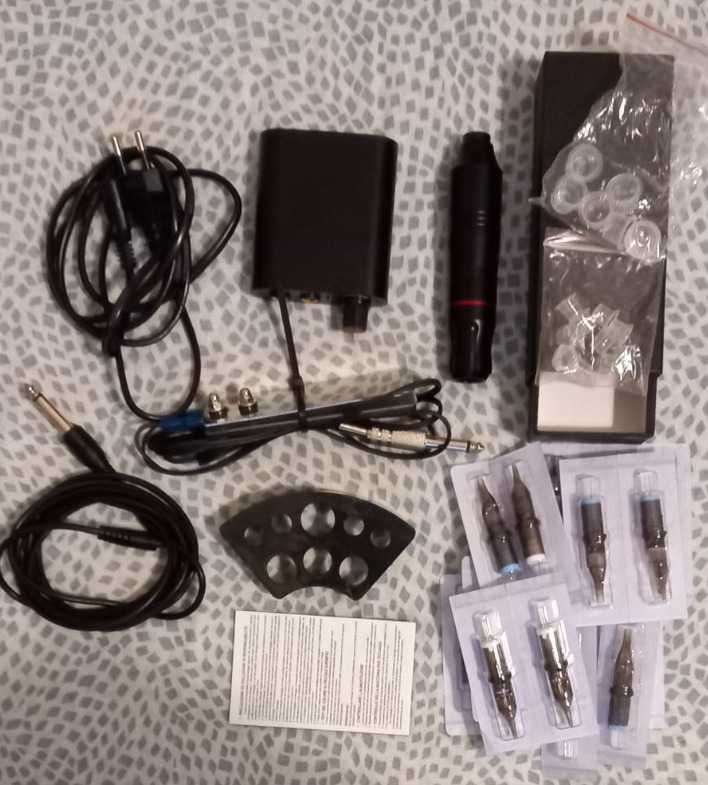 Máquina de tattoo- Kit profissional de prática tatuagem