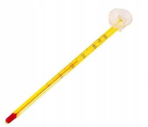 Szklany Termometr Akwariowy Jeneca AT03 Cienki,Wodoszczelny Przyssawka