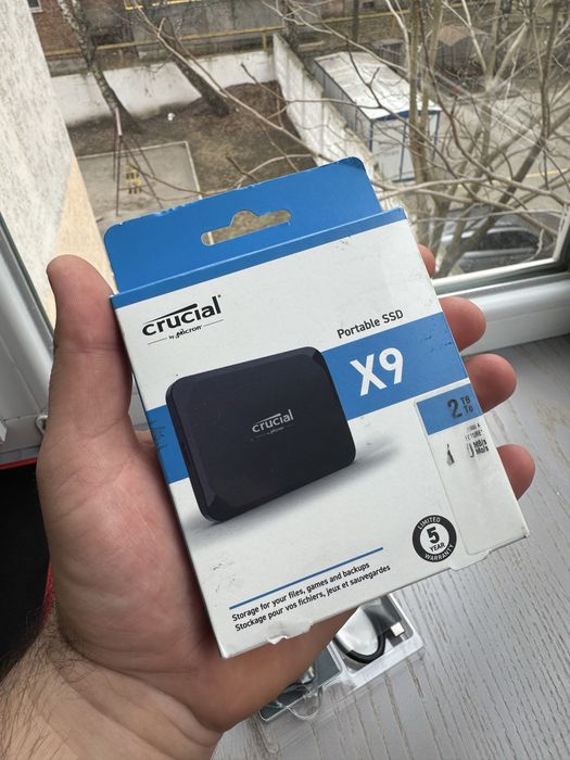 Crucial X9 2Tb Portable ssd 1000mb/s портатиний жорсткий диск карман