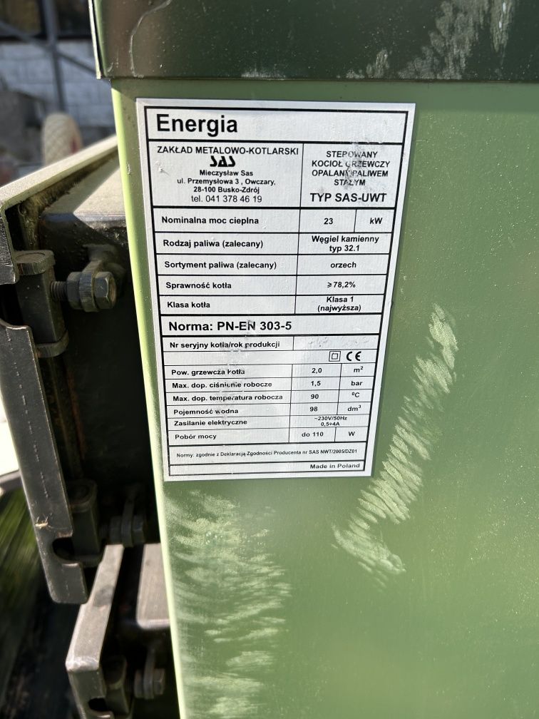 Części do pieca SAS 23kW lub w całości