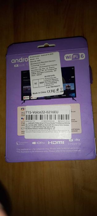 ТВ-приставка Mortal T1S 2/16GB Android14+Пульт с голосовым управлением