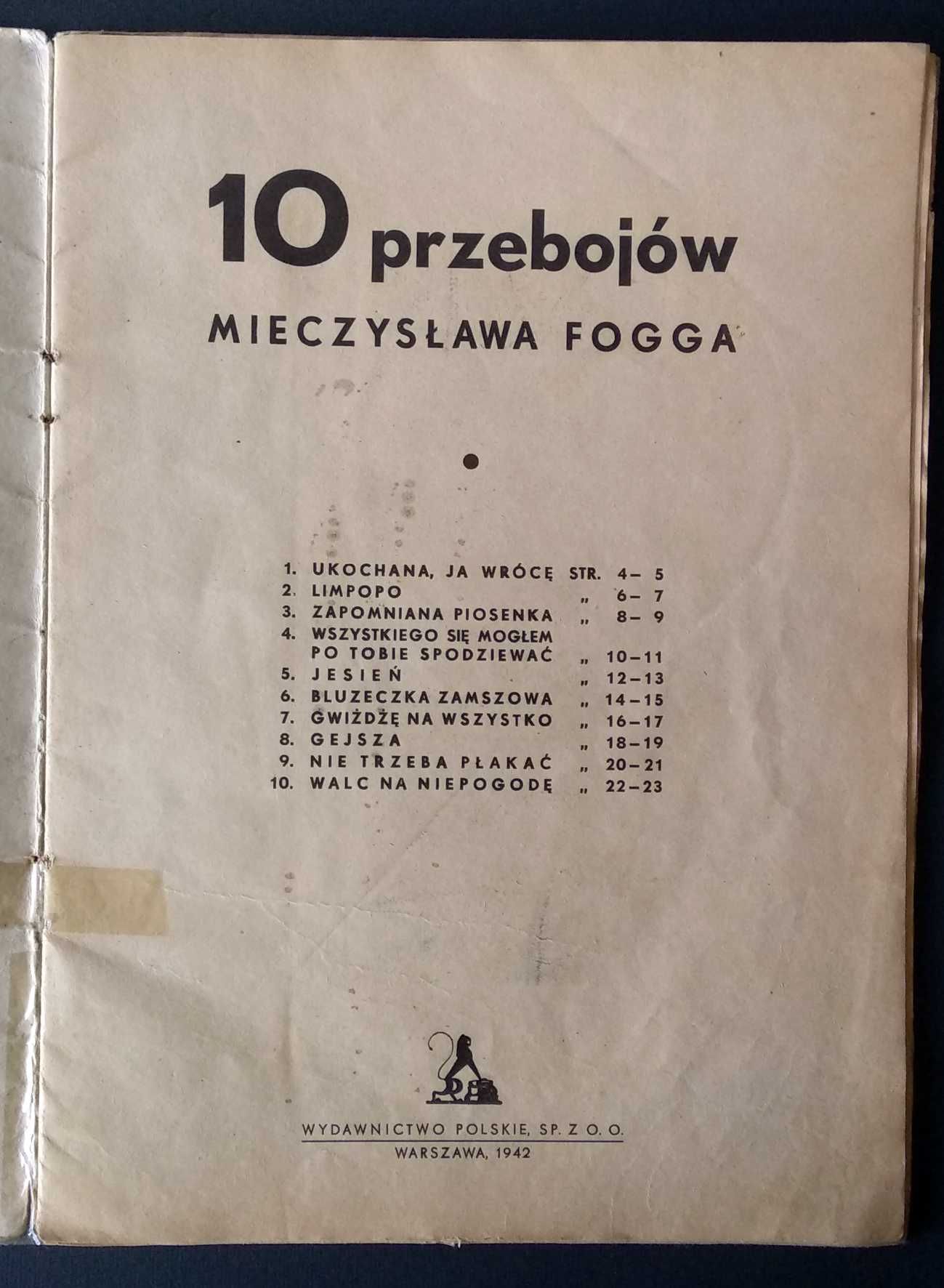 10 przebojów Mieczysława Fogga