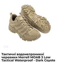 Тактичні водонепроникні черевики Merrell MOAB 3 Waterproof dark coyote