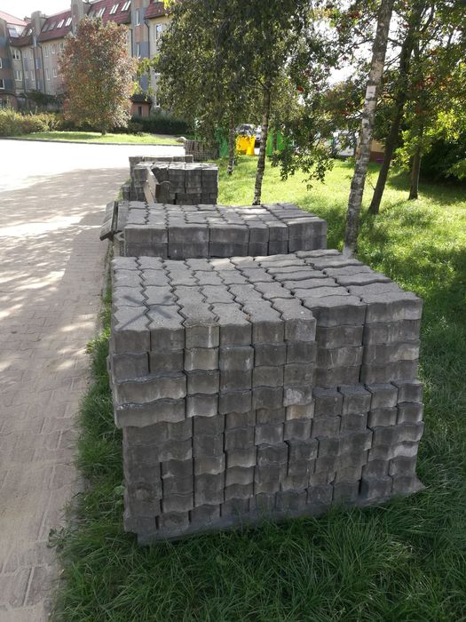 Kostka Polbruk 8 cm szara z demontażu