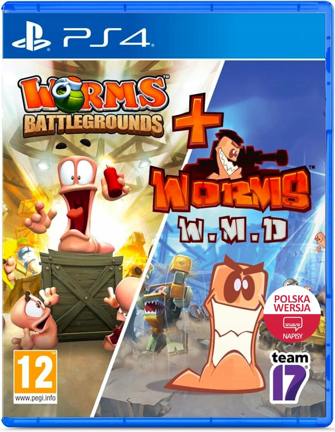 Worms Battlegrounds + WMD PS4 PL Zabawny CoOp Klasyczna Taktyczna