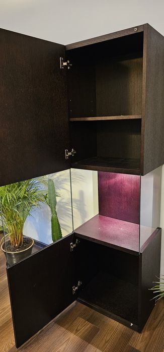 Komoda, barek, witryna, szafka z oświetleniem, przeszklona