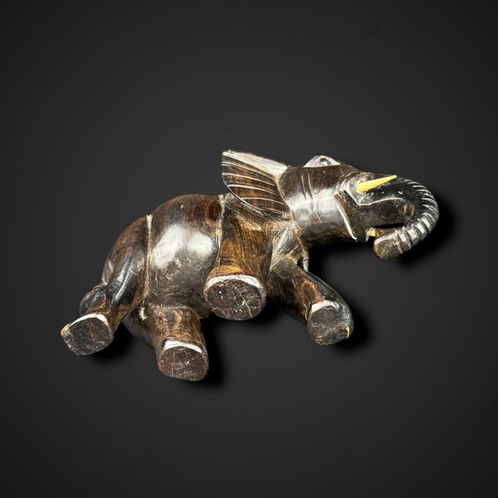 Słoń drewniany figurka USZKODZONY Afryka b5/071511
