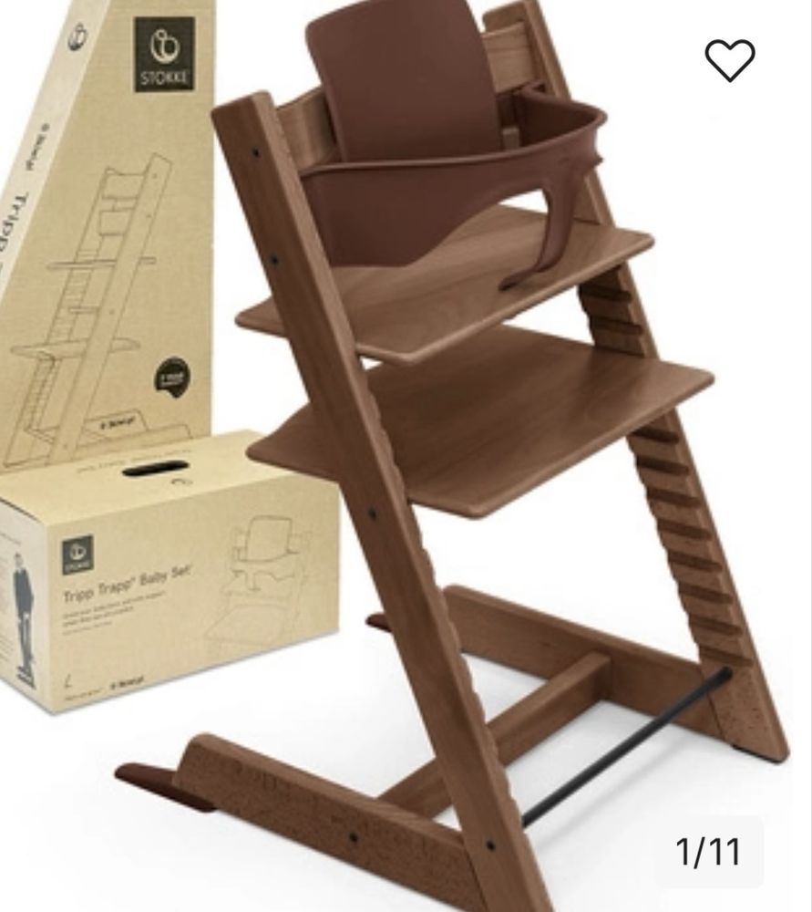 Stokke® Tripp Trapp® krzesełko w zestawie 2w1 Kolor:Warm Brown