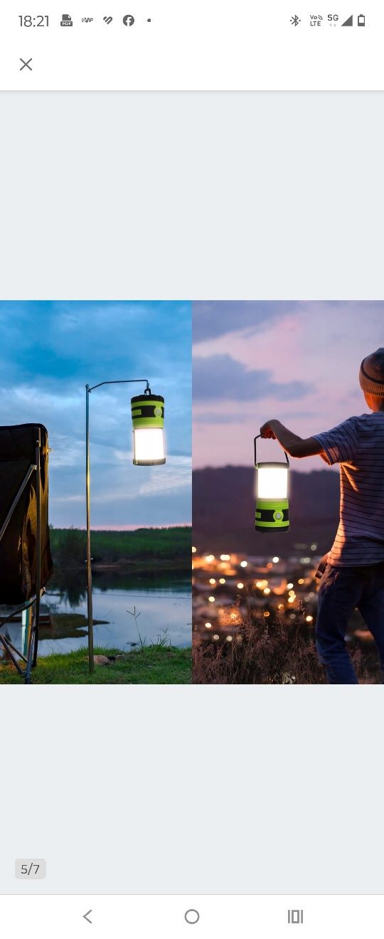 Lampka kempingowa 1500 lumenów