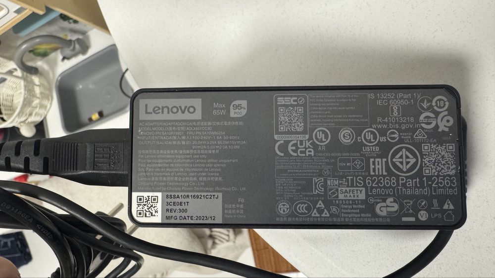 Ładowarka LENOVO Zasilacz Lenovo ADLX65YCC3D Original USB-C 65W