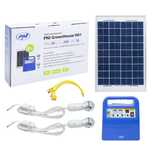 System fotowoltaiczny 30W+ akumulator 12V/7Ah USB Radio MP3 2x żarówki