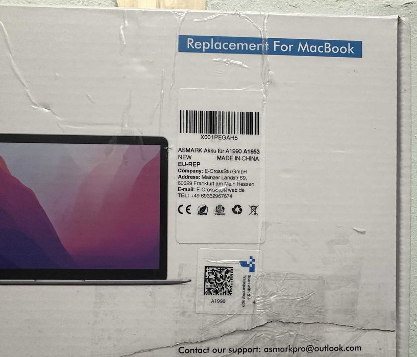 ASMARK Bateria do MacBooka Pro 15 cali A1990, 2018 - 2019 laptop Apple