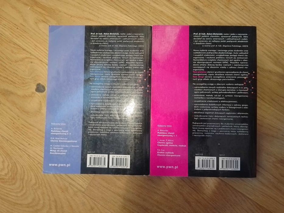 "Podstawy Chemii Nieorganicznej" Adam Bielański wyd. 6 tom 1+2