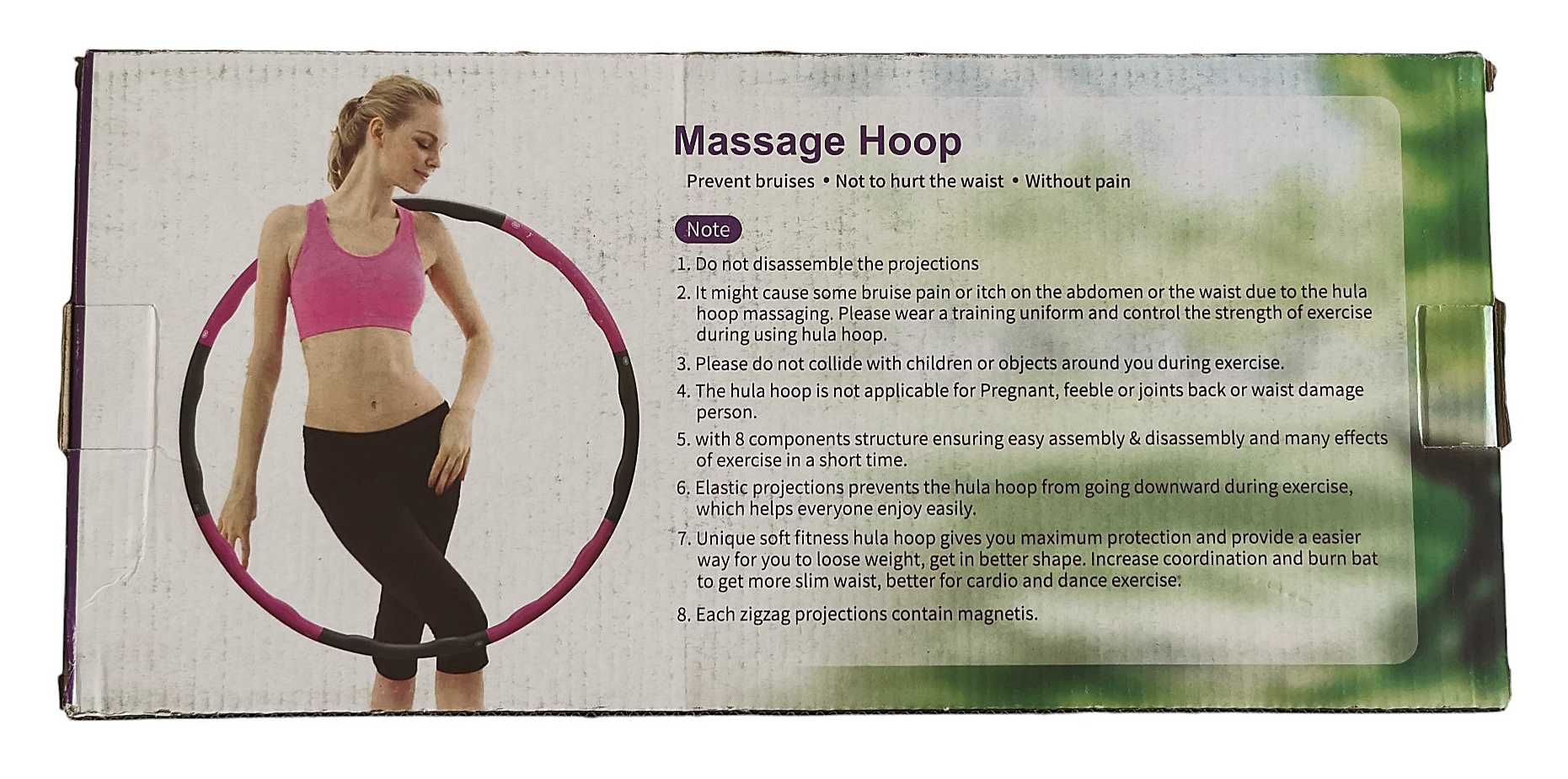 Hula hoop składane piankowe funkcja masażu 8 części zatrzaski