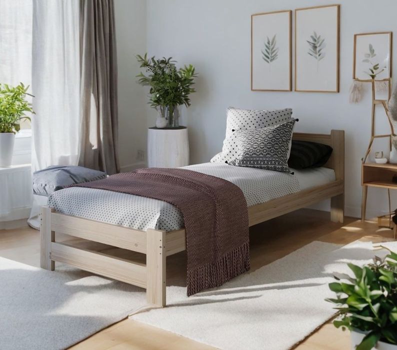 Łóżko Drewniane Małżeńskie Sosnowe Tapczan Hotelowe Pracownicze WYSYŁK