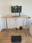 Secretária Elevatoria/Motorizada Jarvis Bamboo Standing Desk (Fully)
