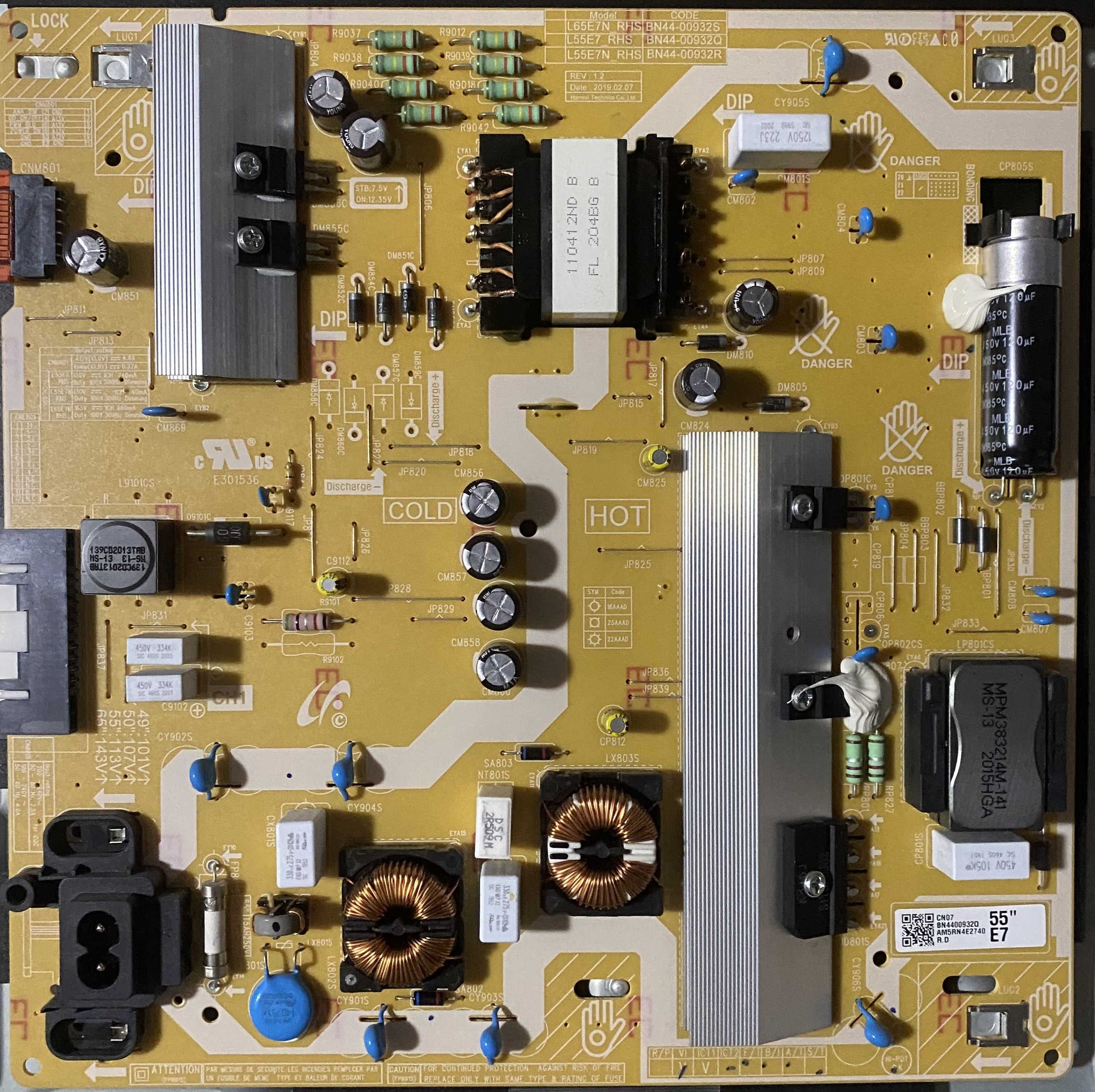 Peças TV Samsung UE55RU7305K Fonte BN44-.00592Q Board BN41-.02703C