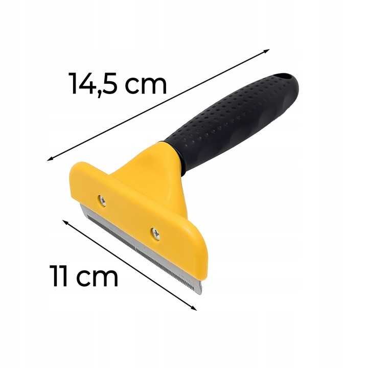 Szczotka Dla Psa Kota Do Wyczesywania Sierści Trymer Zgrzebło 10 Cm