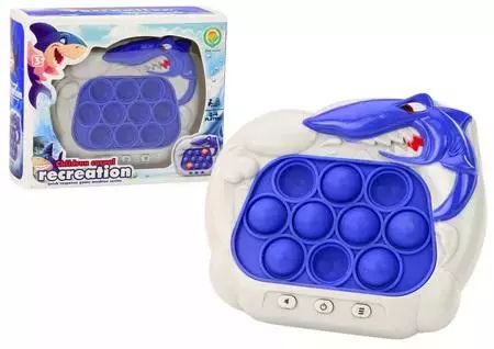 Rekin sensoryczny Pop-It ze światłem i dźwiękiem. Leantoys
