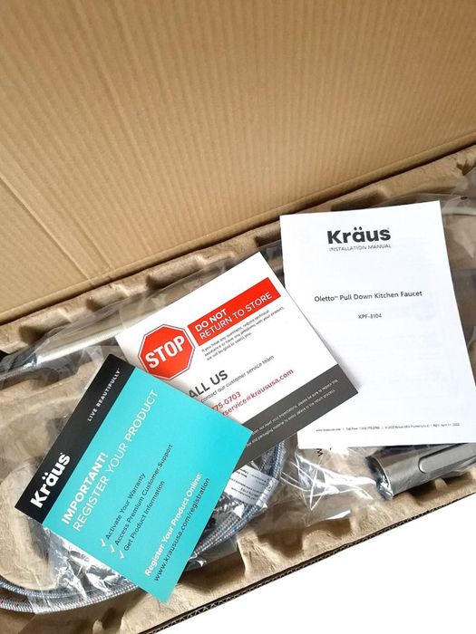 Змішувач для кухні Kraus KPF-3104SFS Oletto
