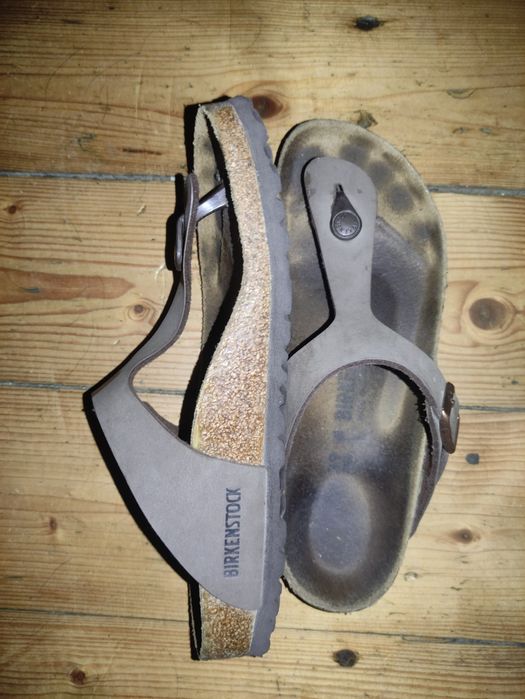 Birkenstock japonki brązowe