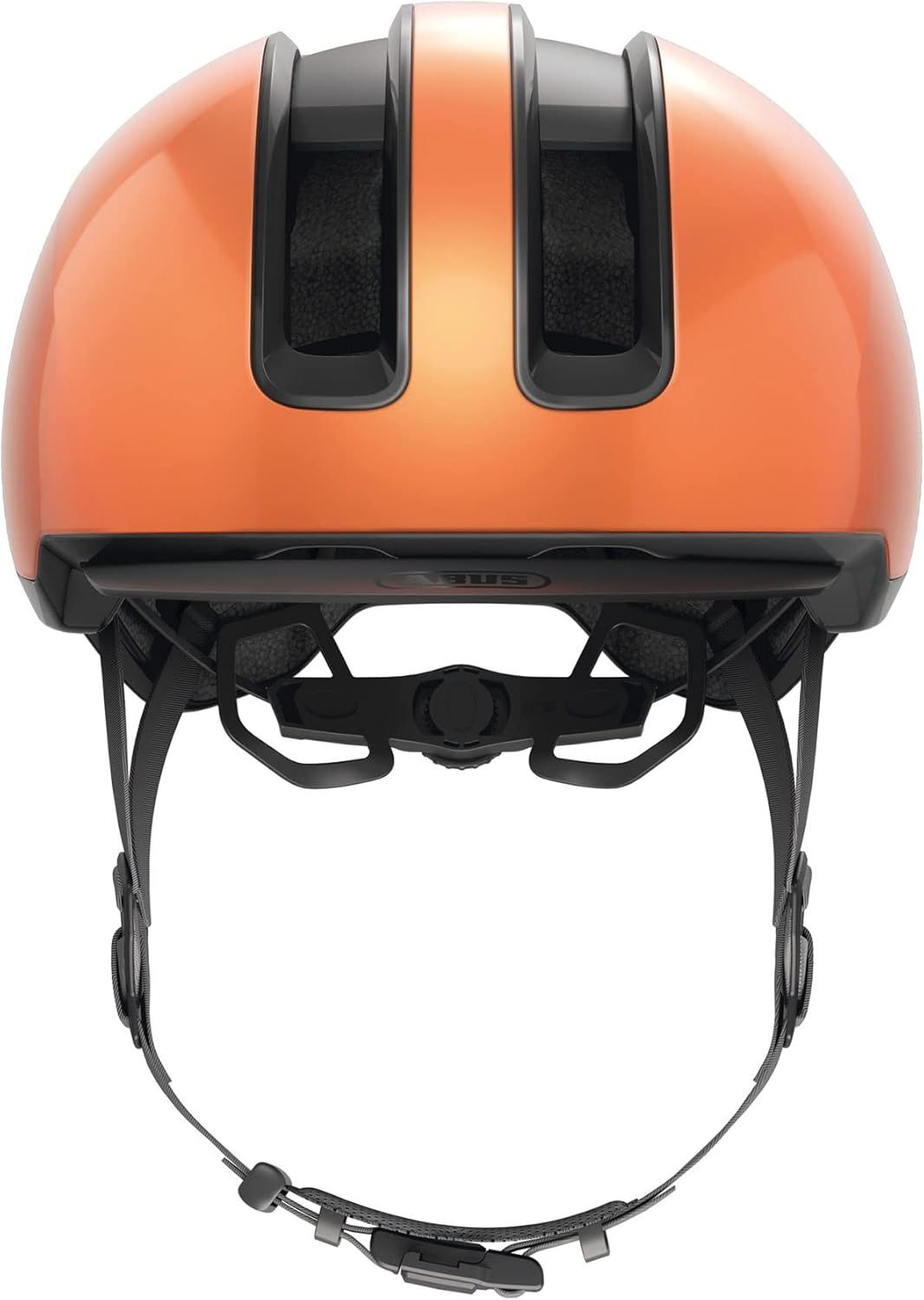 Kask rowerowy ABUS Hud-Y Pomarańczowy r. 51-55 cm Mocny LED