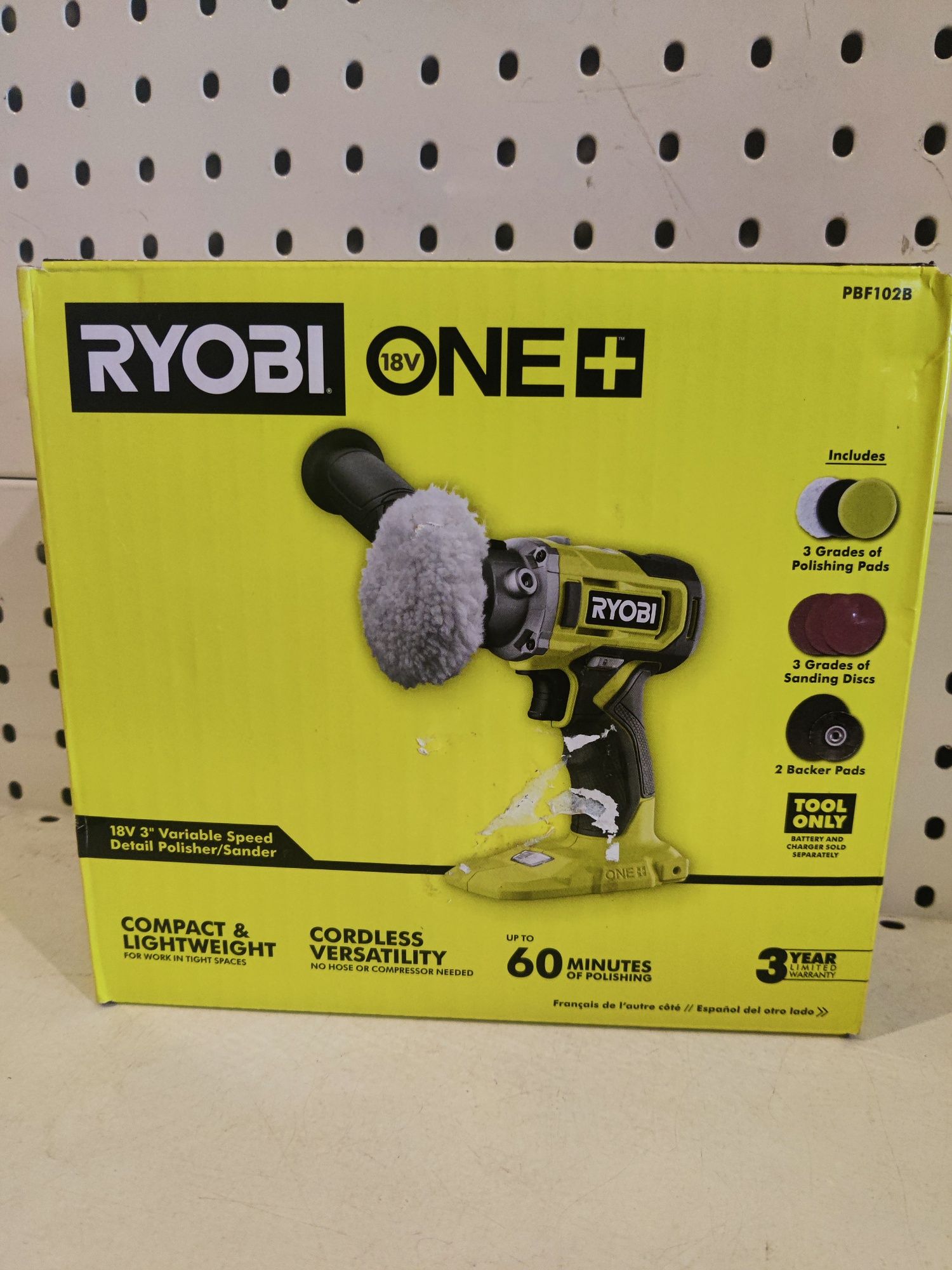 Ryobi One+ 18V PBF102B Полірувальна машинка Оригінал США