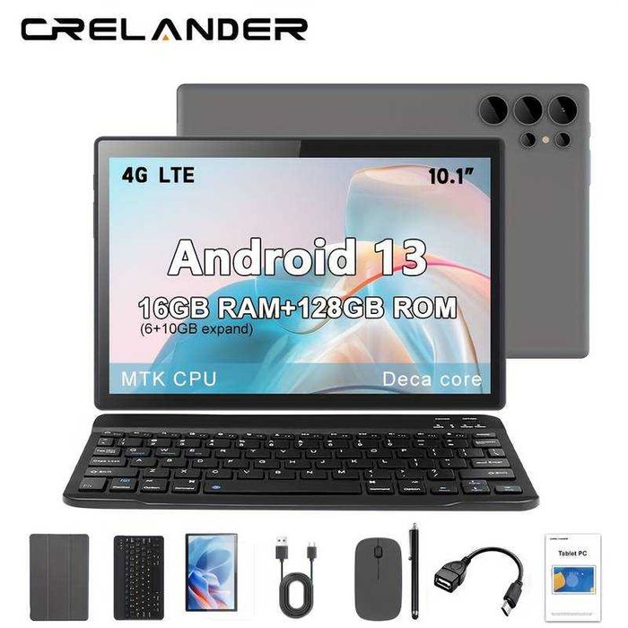 Планшет Crelander T50 2025 10.1 MTK DecaCore 16/128 LTE Dual SIM 18 MP