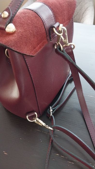 Рюкзак шкіра та замш