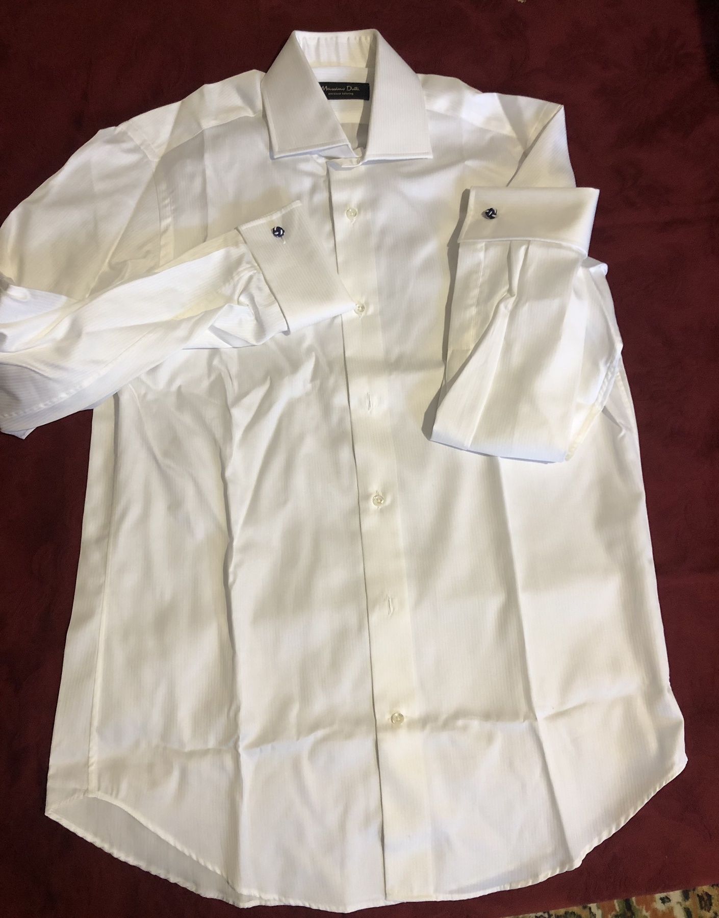Рубашка с запонками. Massimo Dutti personal tailoring
