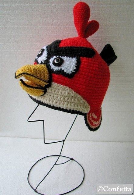 Шапка Angry Birds Terence ручной вязки