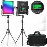 PIXEL P45 oświetlenie WIDEO LED RGB studyjne 50W, zestaw, pilot