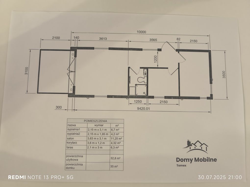 Domek modułowy 35m2 jak nowy!