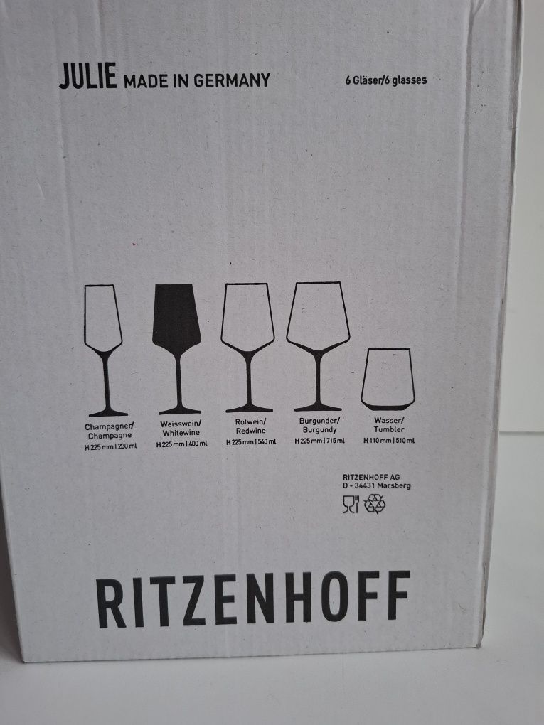 Ritzenhoff Julie- kieliszki do wina białego 3szt- 400ml