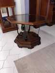 Mesa de centro oitavada ferro e madeira
