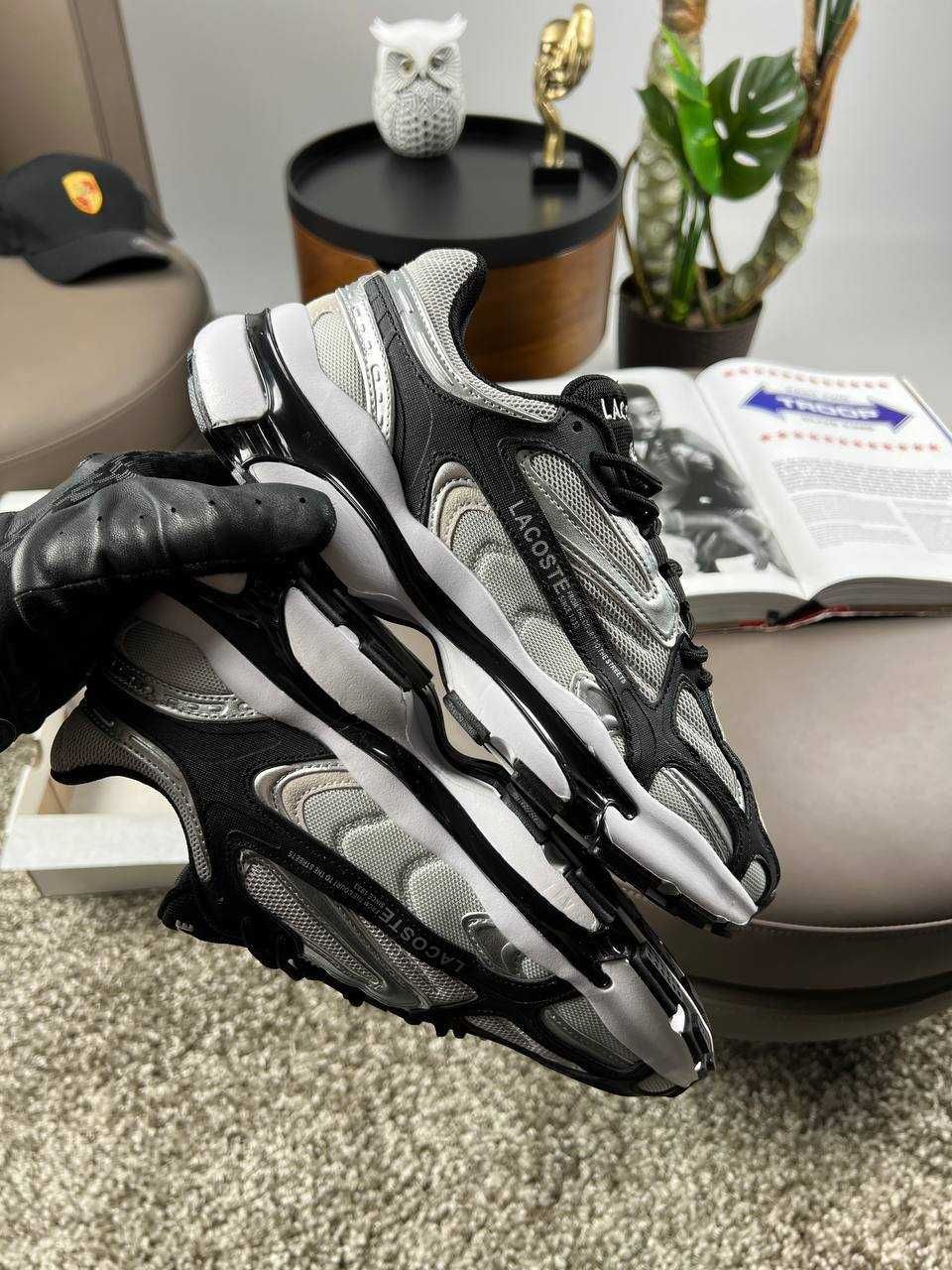 Чоловічі кросівки лакоста Lacoste L003 2K24 Grey Black Silver [41-46]
