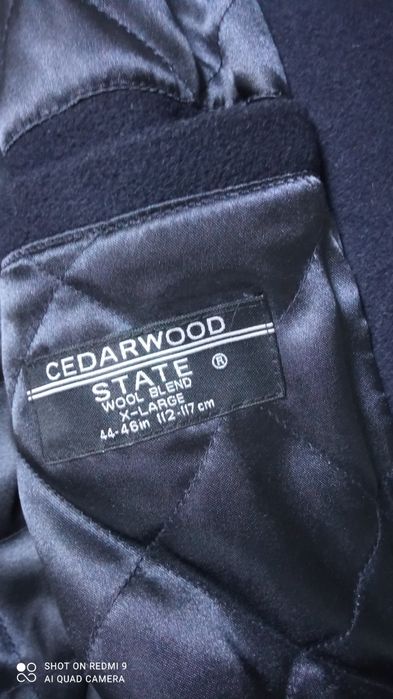 Krótki płaszcz jesienny zimowy wełniany męski bosmanka xl