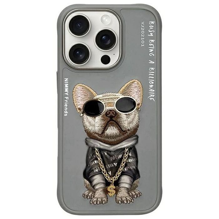 NIMMY futerał GLASSES COOL DOG do IPHONE 16 Pro szary