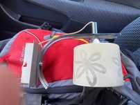 lampa szklana z kwiatkiem kinkiet do ściany skarby PRL TRANSPORT