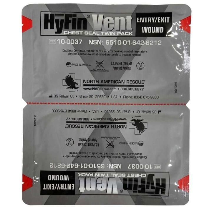 Оклюзійна пов'язка HyFin Vent Chest Seal Twin Pack