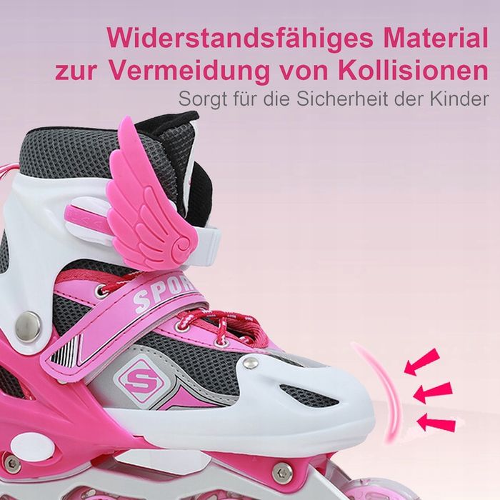 Łyżworolki Rolki  Z Regulacją różowy rozm. 35/38